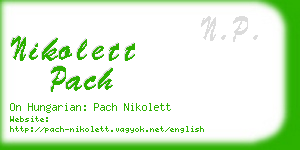 nikolett pach business card